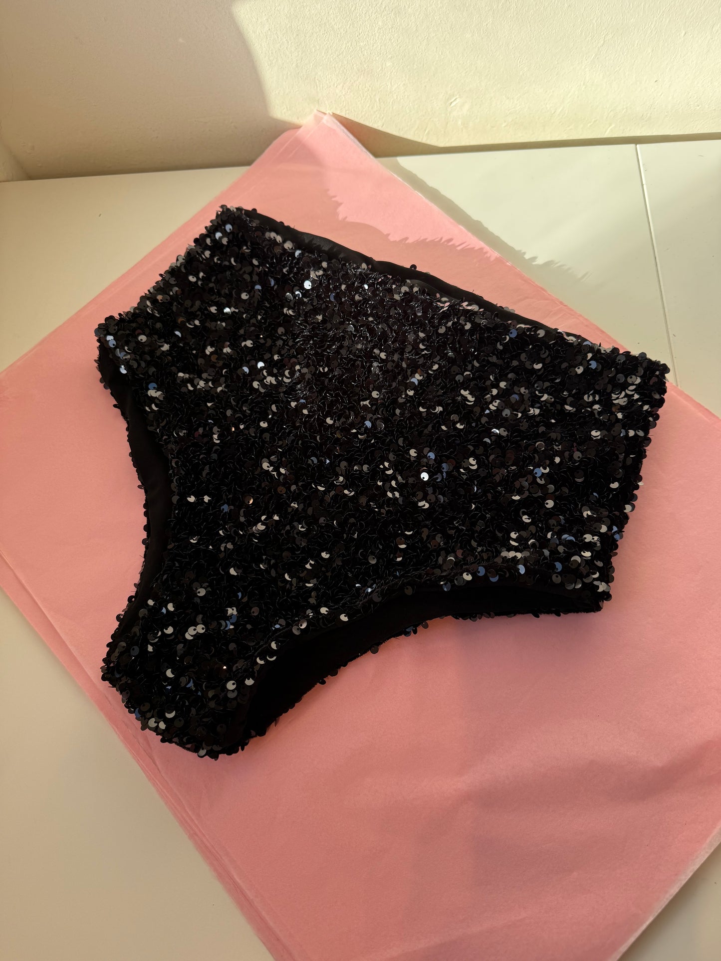 Sequin mini shorts size 6 SAMPLE