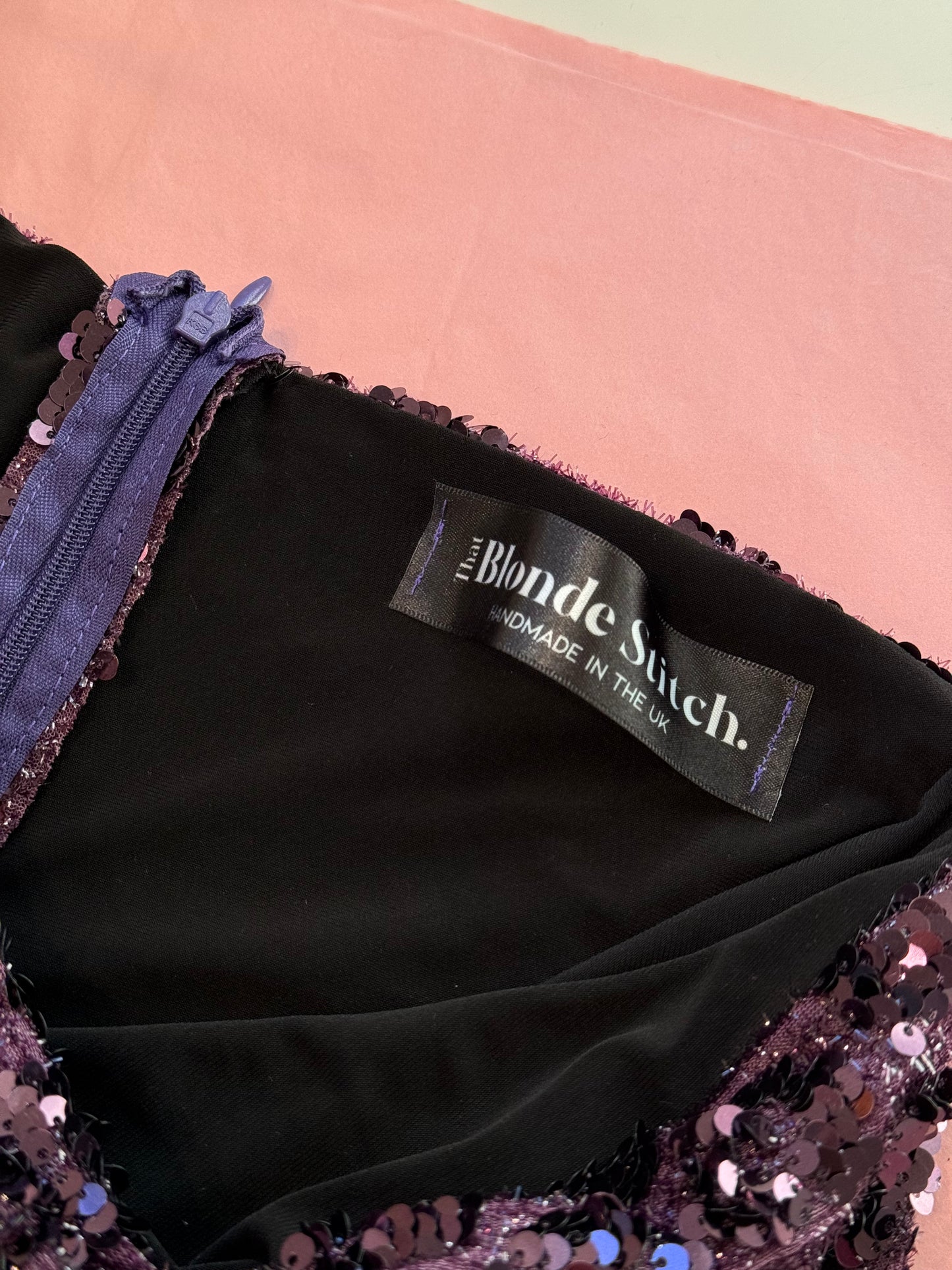 Sequin mini short & matching bow size small SAMPLE