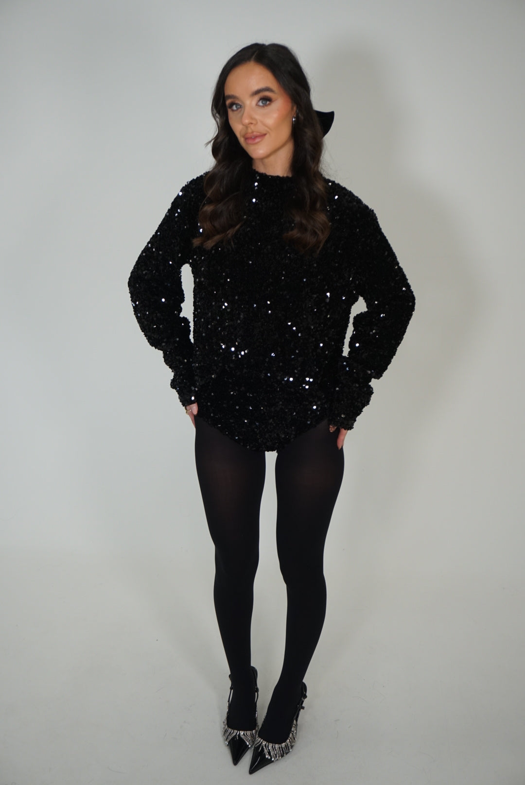 Sequin high waisted mini shorts 'Sequin mix & match'