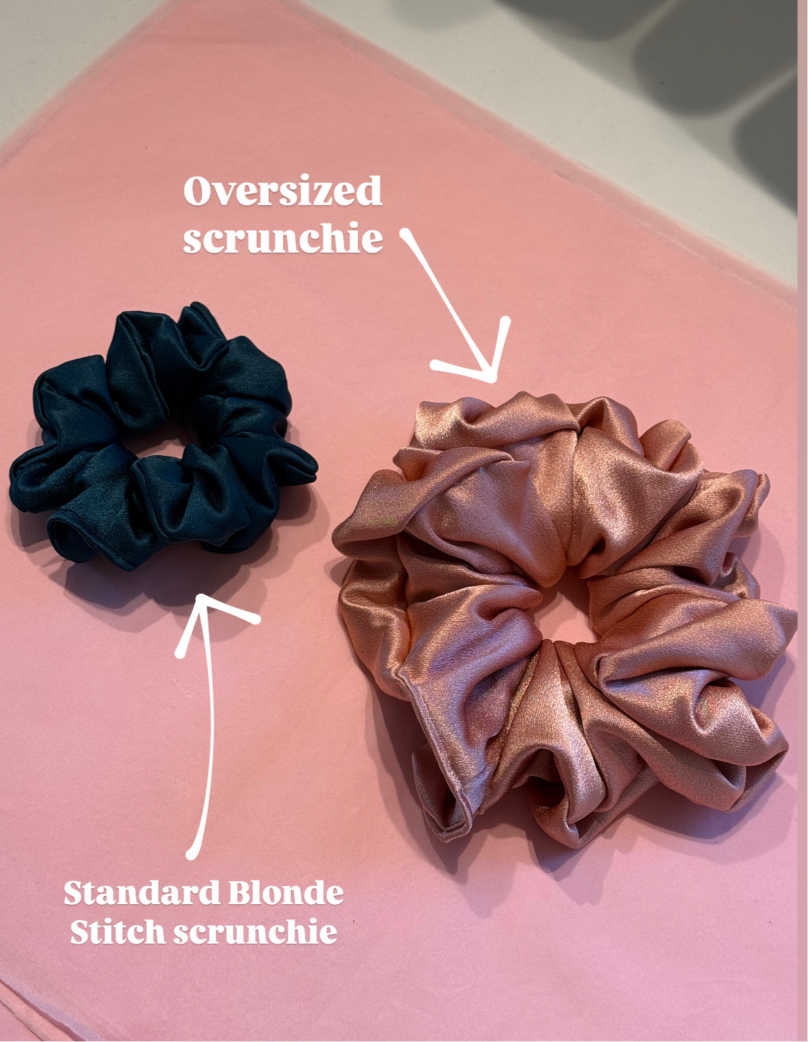 Extremely oversized sating scrunchie rose gold SAMPLE