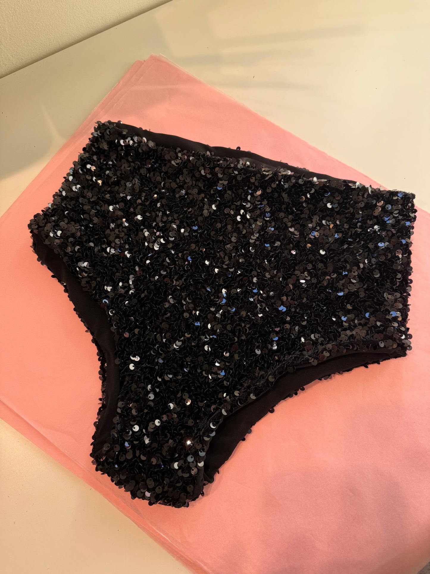 Sequin mini shorts size 6 SAMPLE
