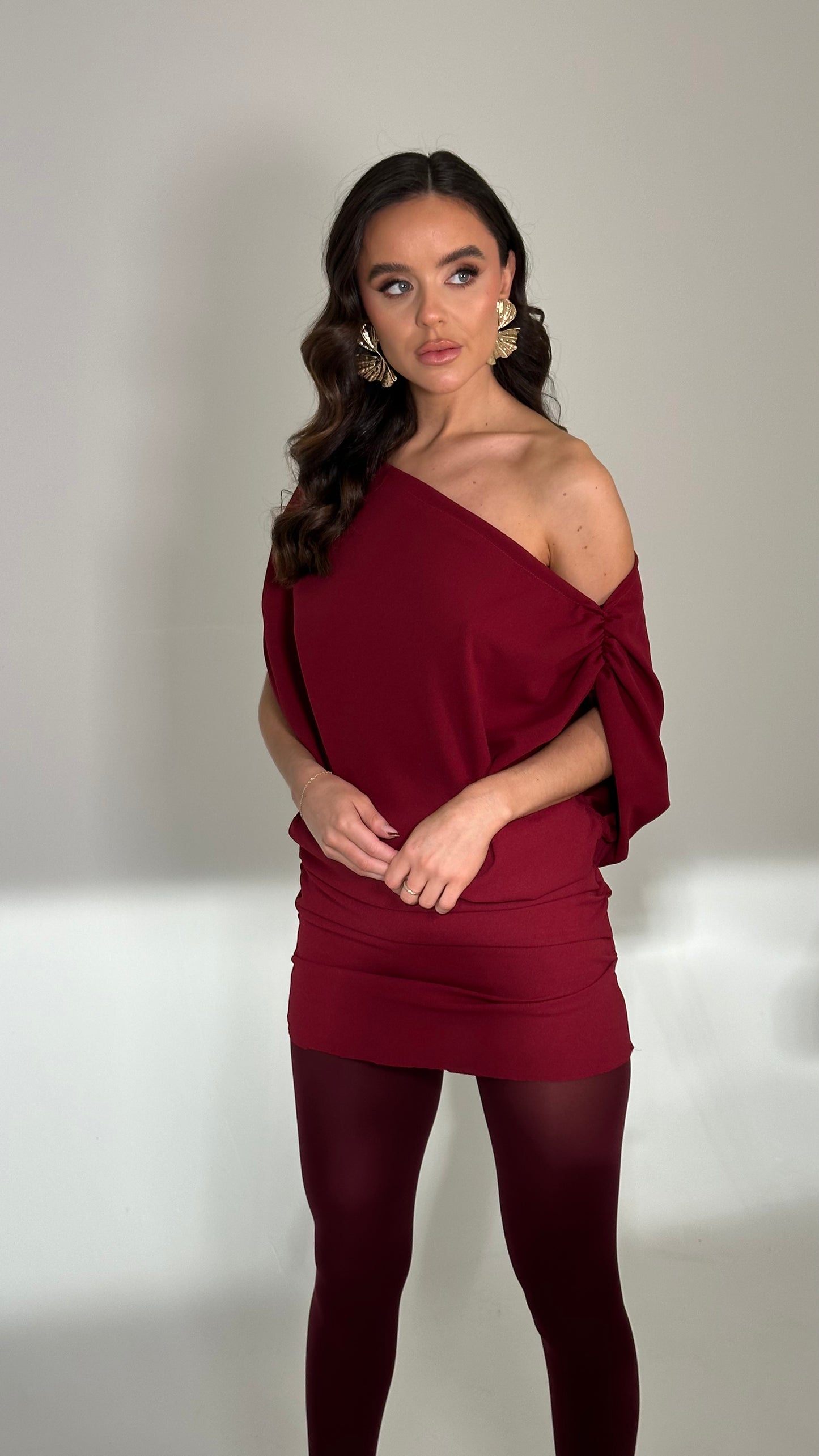 Louise Dress Burgundy size small SAMPLE
