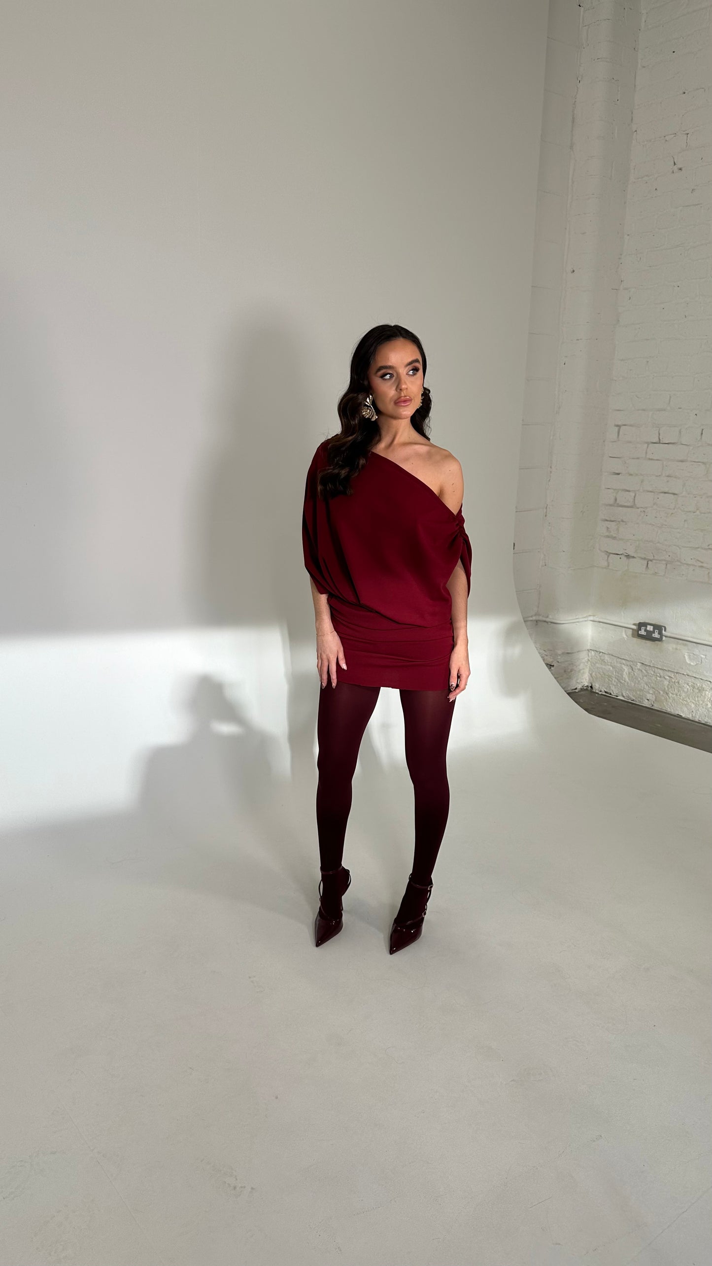 Louise Dress Burgundy size small SAMPLE