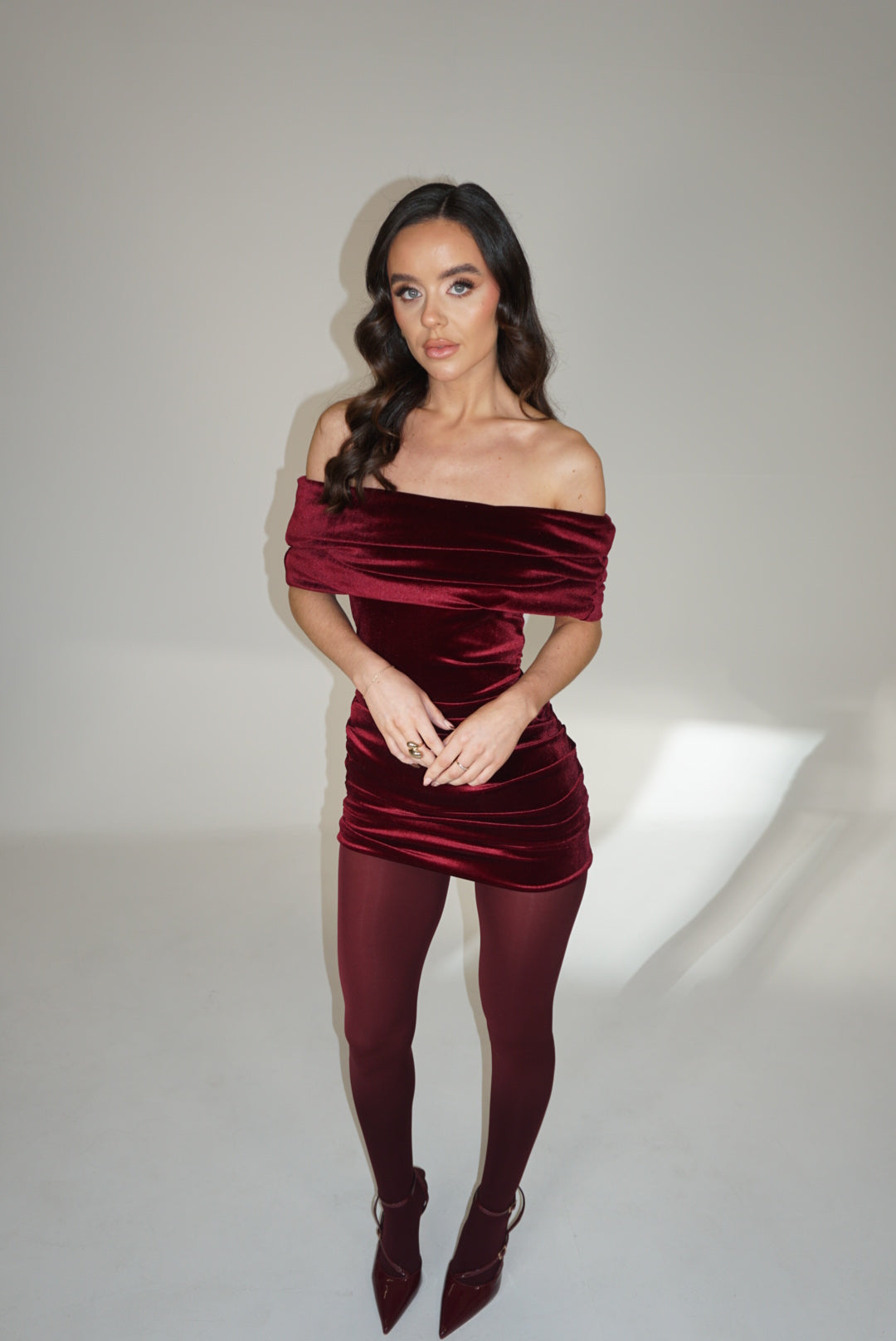 Sandy dress burgundy