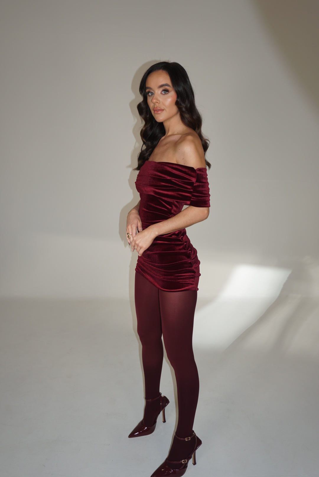 Sandy dress burgundy