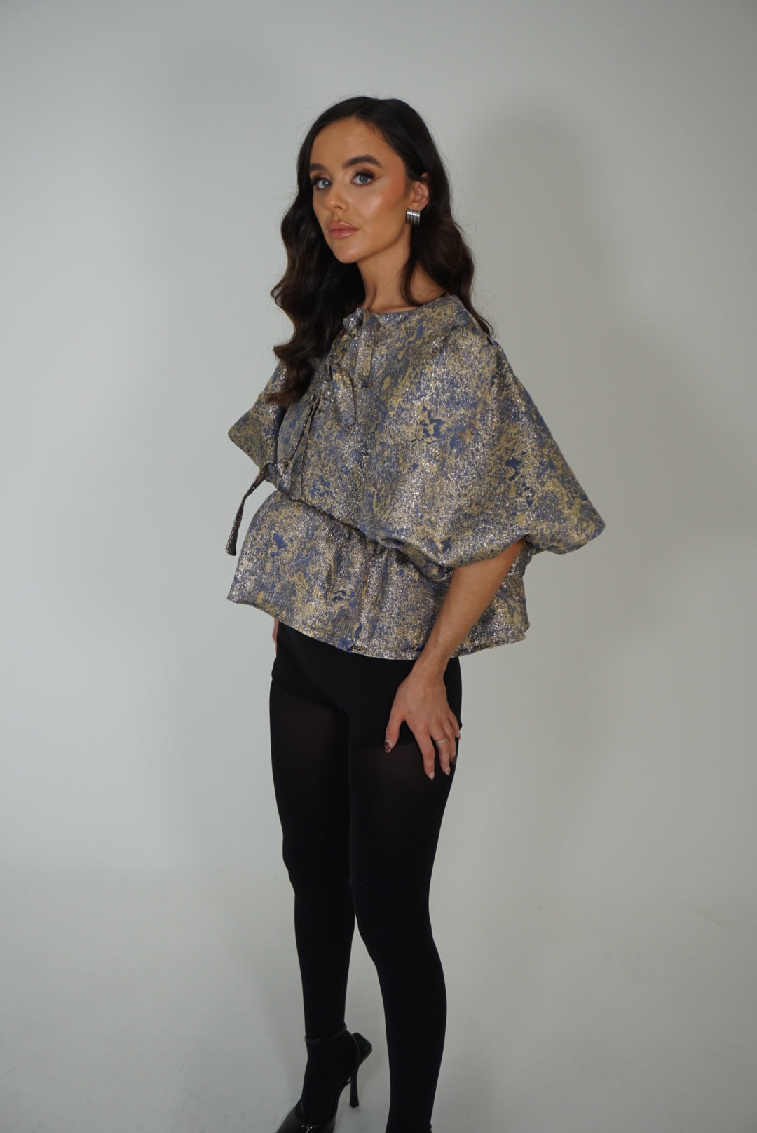 Dorothy blouse blue shimmer