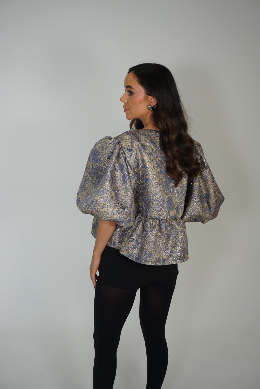 Dorothy blouse blue shimmer