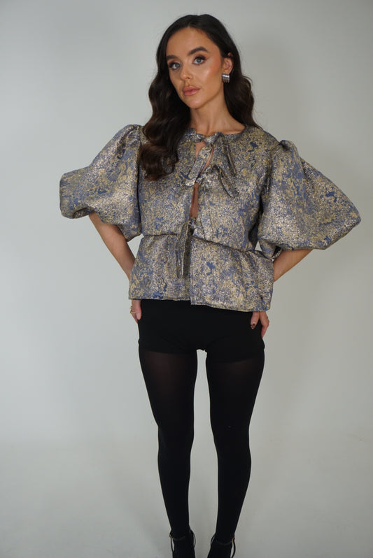 Dorothy blouse blue shimmer