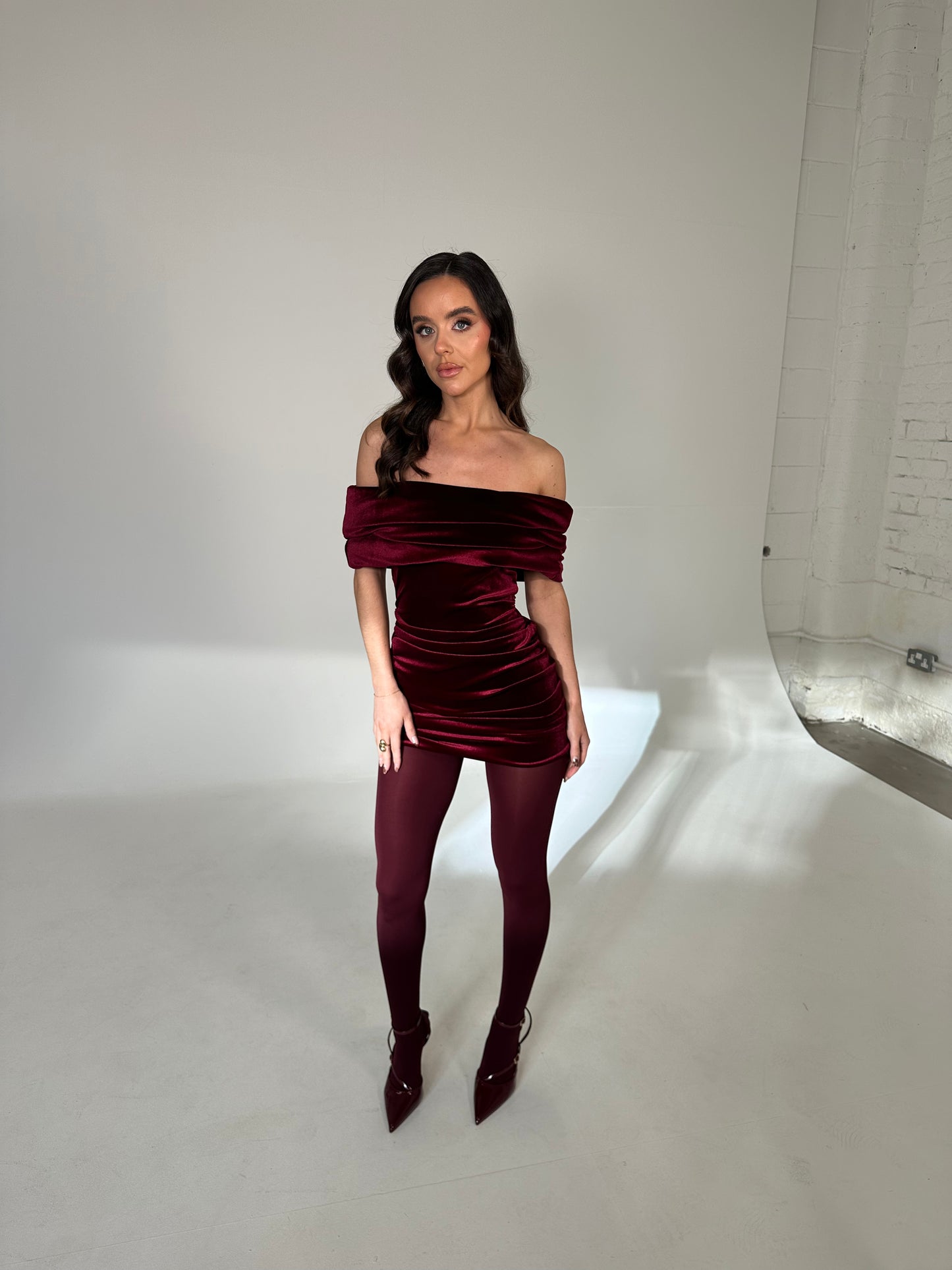 Sandy dress burgundy